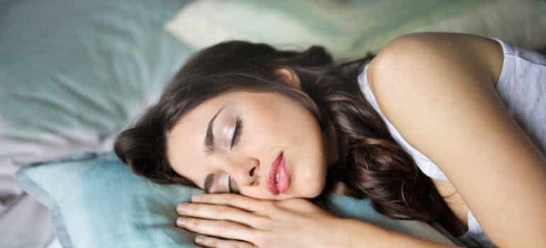 A woman sleeping