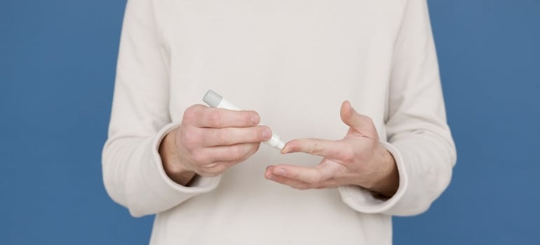 checking blood sugar