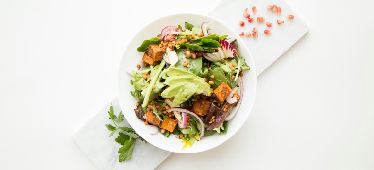salad on a plate