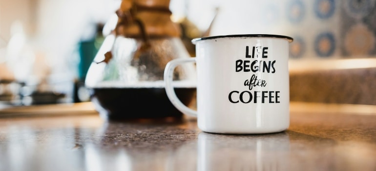 a cup of coffee