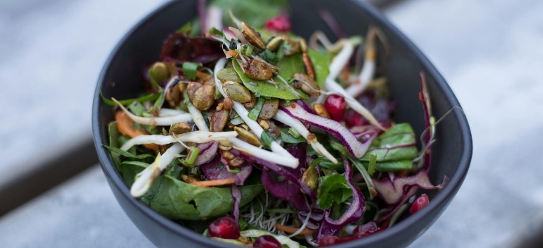 a salad in a bowl