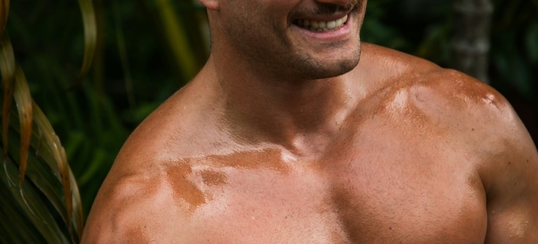a sweaty person