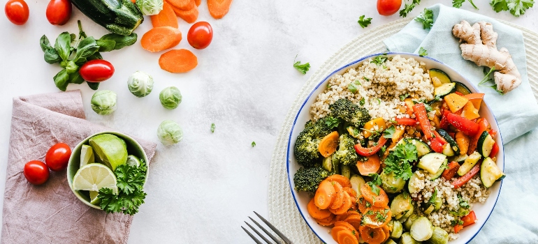healthy food in a bowl that plays a large role in recovery from plastic surgery
