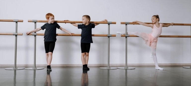 Children at a dancing class