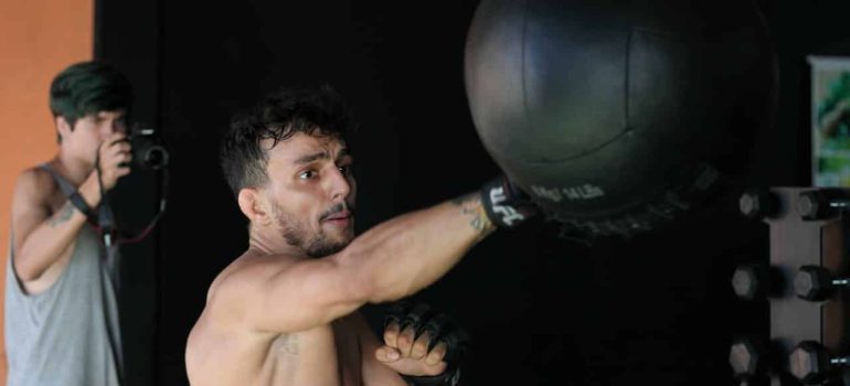 A man boxing