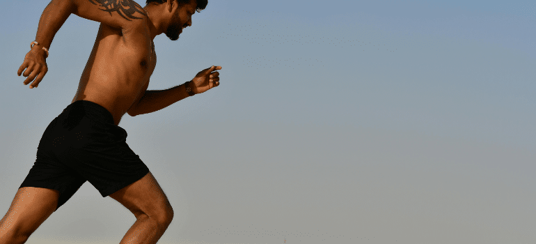 A man running 