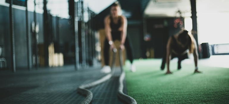 Person that is training clients with chronic conditions in Dubai