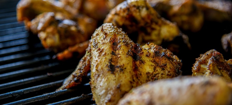 Chicken on a grill