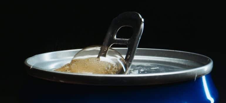 An opened can of soda