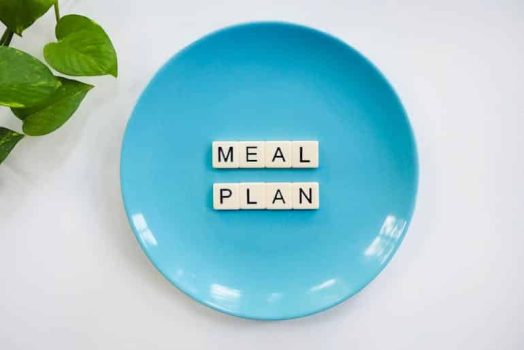 meal plan on a plate