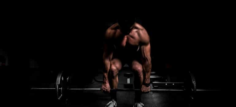 Person lifting weights