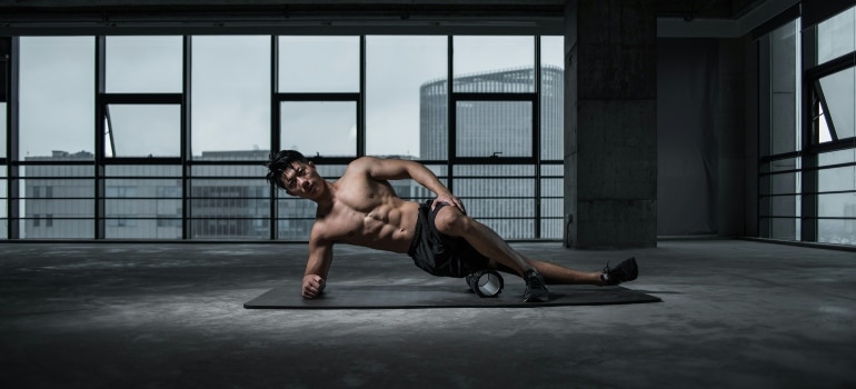 A man doing exercise.